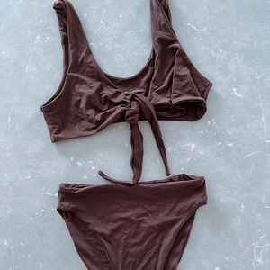 437 Bikini - Kenzie top x Aubrey II bottoms in Espresso